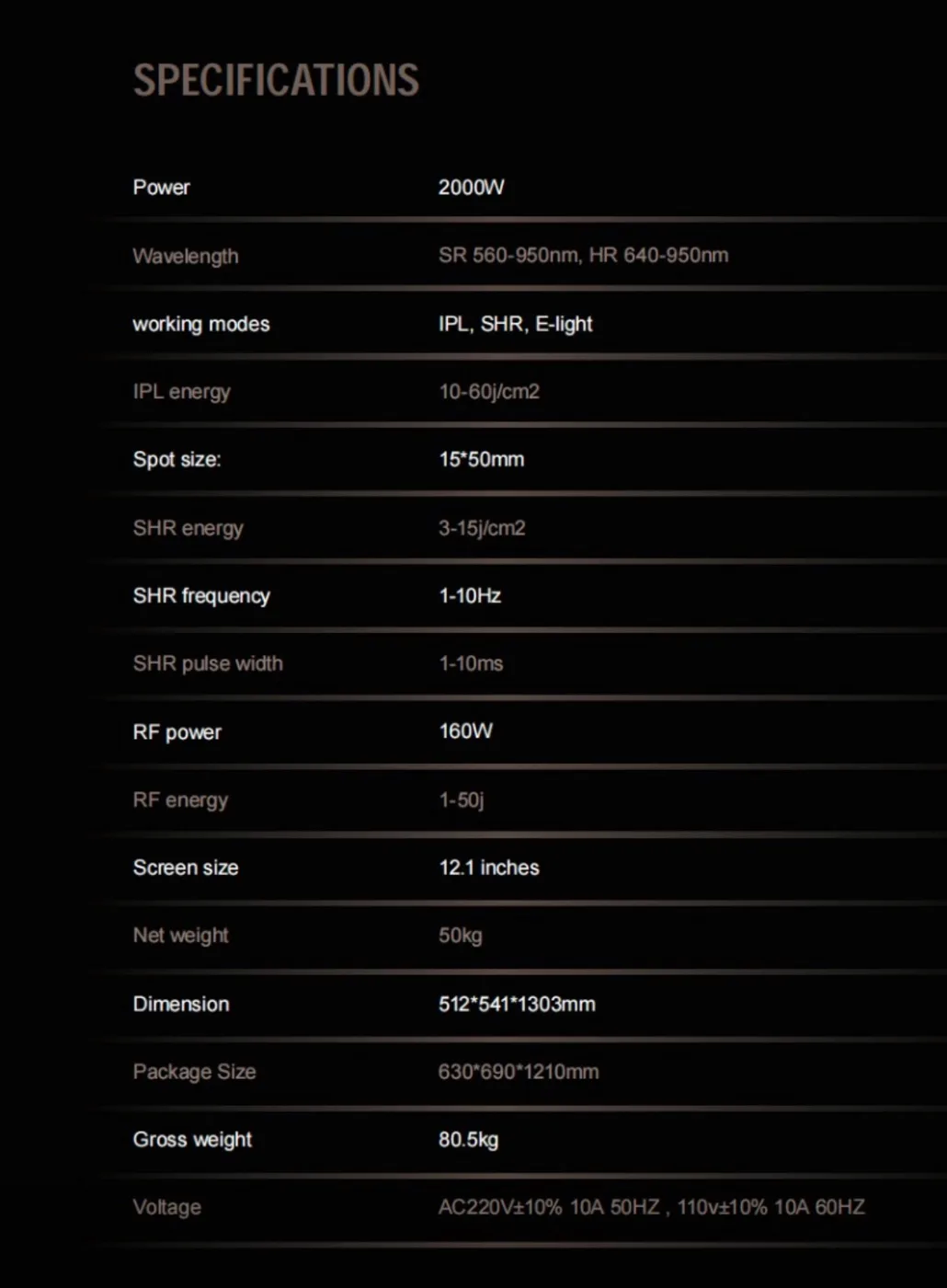 IPL / SHR / Elight - (Skin & Hair)